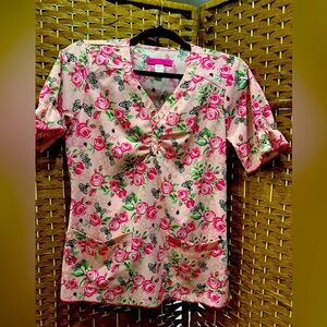 Like New Betsy Johnson Scrub Top, Size XS